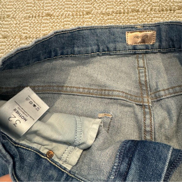 Mother The Stunner Ankle Step Fray Blue Distressed Jeans | Size 32 - Picture 2 of 5